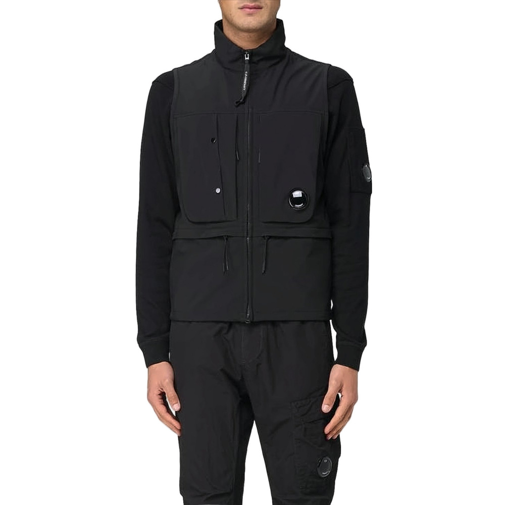 C.P. COMPANY Modern Black Jacket with High Collar